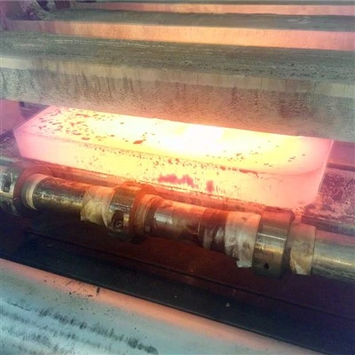 Línia de calefacció per inducció contínua de plaques metàl·liques